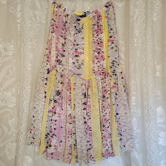 FRENCH CONNECTION Ezeke Mixed Media High Slit Maxi Skirt - Picture 4 of 11